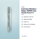 ESPIRALES METÁLICA NEGRA 46MM CAJA 25UDS PASO 5:1 - características principales