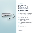 HUB USBC A  2XDISPLAYPORT 4XUSBA 1XUSBC 1XHDMI 1XRJ45 NANOCABLE - características principales