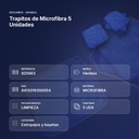 TRAPITOS DE MICROFIBRA 5 UNIDADES - resumen de atributos