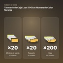 TALONARIO DE CAJA LOAN 11X5CM NUMERADO COLOR NARANJA - formato de venta: paquete de 20, caja de 200