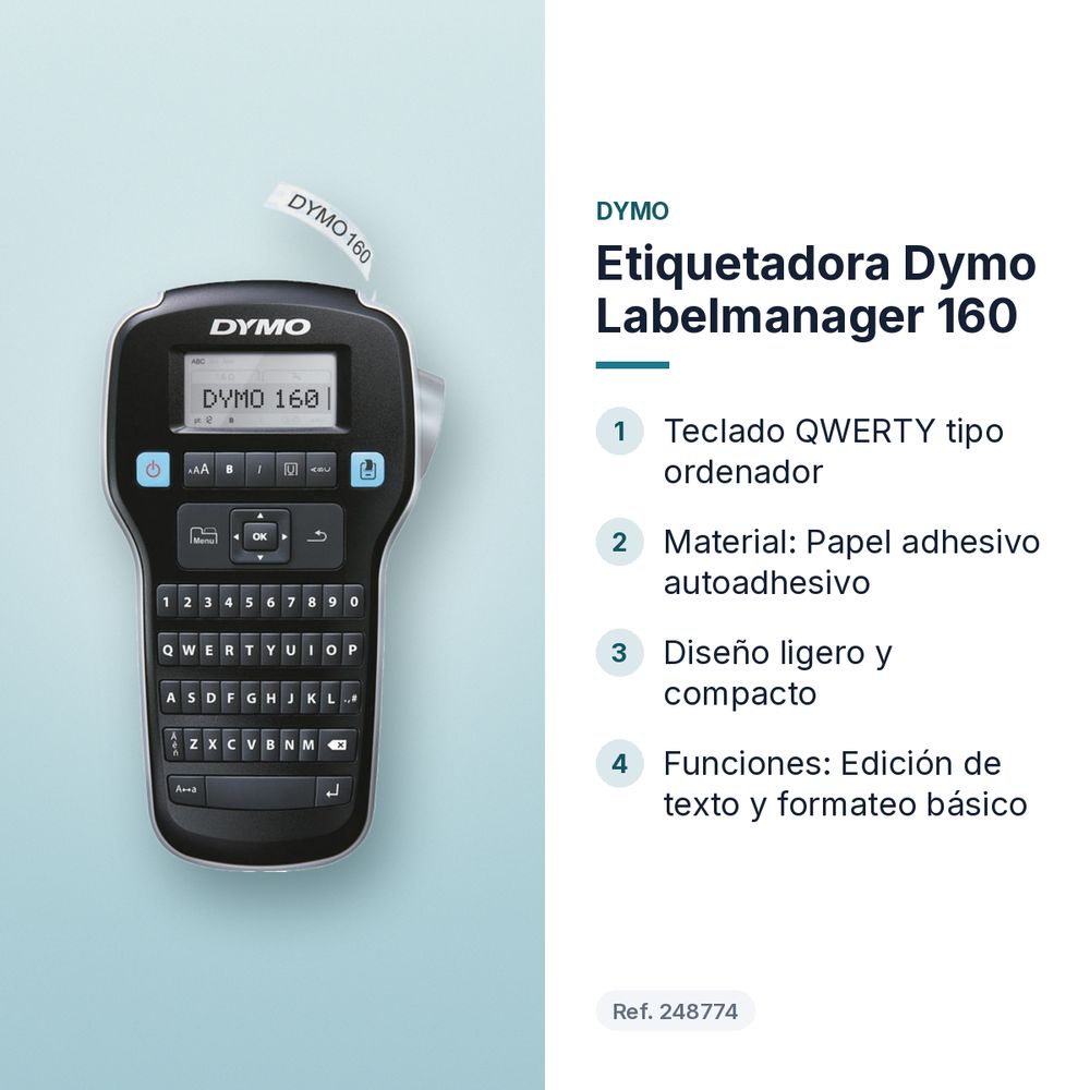 ETIQUETADORA DYMO LABELMANAGER 160  - características principales