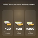 TALONARIO DE CAJA LOAN 11X5CM NUMERADO COLOR ROSA - formato de venta: paquete de 20, caja de 200