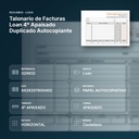TALONARIO DE FACTURAS LOAN 4º APAISADO DUPLICADO AUTOCOPIANTE - resumen de atributos