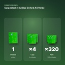 CARPEBLOCK 4 ANILLAS OXFORD A4 VERDE - formato de venta: caja de 4, palé de 320