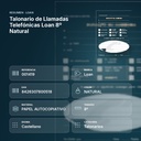 TALONARIO DE LLAMADAS TELEFÓNICAS LOAN 8º NATURAL - resumen de atributos