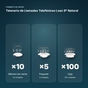 TALONARIO DE LLAMADAS TELEFÓNICAS LOAN 8º NATURAL - formato de venta: paquete de 5, caja de 100