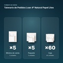 TALONARIO DE PEDIDOS LOAN 4º NATURAL PAPEL LITOS - formato de venta: paquete de 5, caja de 60