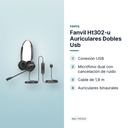 FANVIL HT302-U AURICULARES DOBLES USB - características principales