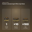FASTENER LATONADO INGRAF OFFICE CAJA 50UDS - formato de venta: paquete de 10, caja de 100