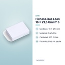 FICHAS LISAS LOAN 16 X 21,5 CM Nº 5 - características principales