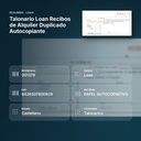 TALONARIO LOAN RECIBOS DE ALQUILER DUPLICADO AUTOCOPIANTE - resumen de atributos