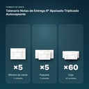 TALONARIO NOTAS DE ENTREGA 4º APAISADO TRIPLICADO AUTOCOPIANTE - formato de venta: paquete de 5, caja de 60