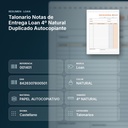 TALONARIO NOTAS DE ENTREGA LOAN 4º NATURAL DUPLICADO AUTOCOPIANTE - resumen de atributos