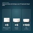 TALONARIO NOTAS DE ENTREGA LOAN 8º APAISADO PAPEL LITOS - formato de venta: paquete de 5, caja de 100