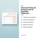 TALONARIO NOTAS DE ENTREGA LOAN 8º APAISADO TRIPLICADO AUTOCOPIANTE - características principales