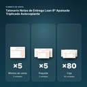 TALONARIO NOTAS DE ENTREGA LOAN 8º APAISADO TRIPLICADO AUTOCOPIANTE - formato de venta: paquete de 5, caja de 80