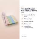 TIRA DE RIFA LOAN SENCILLA 1 AL 10000 - características principales