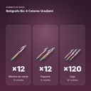 BOLÍGRAFO BIC 4 COLORES GRADIENT - formato de venta: paquete de 12, caja de 120