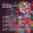 POMPONES DE POLIPROPILENO MIX 10MM BOLSA 200 UDS - resumen de atributos