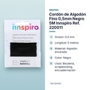 CORDÓN DE ALGODÓN FINO 0,5MM  NEGRO 5M INNSPIRO REF. 220011 - características principales