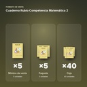 CUADERNO RUBIO COMPETENCIA MATEMÁTICA 2  - formato de venta: paquete de 5, caja de 40