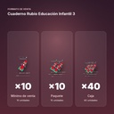 CUADERNO RUBIO EDUCACIÓN INFANTIL 3 - formato de venta: paquete de 10, caja de 40
