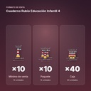 CUADERNO RUBIO EDUCACIÓN INFANTIL 4 - formato de venta: paquete de 10, caja de 40