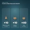 CUADERNO RUBIO EDUCACIÓN INFANTIL 6  - formato de venta: paquete de 10, caja de 40