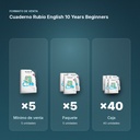 CUADERNO RUBIO ENGLISH 10 YEARS BEGINNERS  - formato de venta: paquete de 5, caja de 40