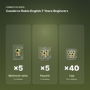 CUADERNO RUBIO ENGLISH 7 YEARS BEGINNERS  - formato de venta: paquete de 5, caja de 40