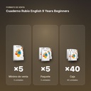 CUADERNO RUBIO ENGLISH 9 YEARS BEGINNERS - formato de venta: paquete de 5, caja de 40