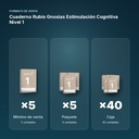 CUADERNO RUBIO GNOSIAS ESTIMULACIÓN COGNITIVA NIVEL 1 - formato de venta: paquete de 5, caja de 40