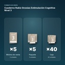 CUADERNO RUBIO GNOSIAS ESTIMULACIÓN COGNITIVA NIVEL 3  - formato de venta: paquete de 5, caja de 40