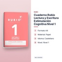 CUADERNO RUBIO LECTURA Y ESCRITURA ESTIMULACIÓN COGNITIVA NIVEL 1  - características principales