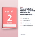 CUADERNO RUBIO LECTURA Y ESCRITURA ESTIMULACIÓN COGNITIVA NIVEL 2  - características principales