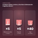 CUADERNO RUBIO LECTURA Y ESCRITURA ESTIMULACIÓN COGNITIVA NIVEL 2  - formato de venta: paquete de 5, caja de 40