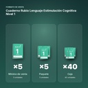 CUADERNO RUBIO LENGUAJE ESTIMULACIÓN COGNITIVA NIVEL 1 - formato de venta: paquete de 5, caja de 40