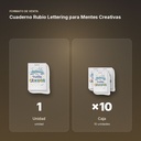 CUADERNO RUBIO LETTERING PARA MENTES CREATIVAS - formato de venta: caja de 10
