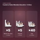 CUADERNO RUBIO MANDALA EDUCATIVO +3 AÑOS - formato de venta: paquete de 5, caja de 40