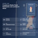 CUADERNO RUBIO PACK INICIACIÓN A LA LECTURA 4 AÑOS - resumen de atributos