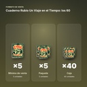 CUADERNO RUBIO UN VIAJE EN EL TIEMPO: LOS 60 - formato de venta: paquete de 5, caja de 40