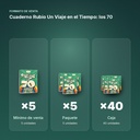 CUADERNO RUBIO UN VIAJE EN EL TIEMPO: LOS 70 - formato de venta: paquete de 5, caja de 40
