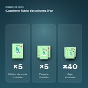 CUADERNO RUBIO VACACIONES 5ºPR - formato de venta: paquete de 5, caja de 40