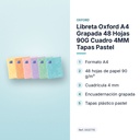 LIBRETA  OXFORD A4 GRAPADA 48 HOJAS 90G CUADRO 4MM TAPAS PASTEL - características principales