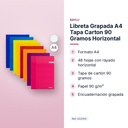 LIBRETA GRAPADA A4 TAPA CARTON 90 GRAMOS HORIZONTAL - características principales