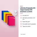 LIBRETA GRAPADA A5 TAPA CARTON 90 GRAMOS 2,5MM - características principales