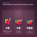LIBRETA GRAPADA A5 TAPA CARTON 90 GRAMOS 2,5MM - formato de venta: paquete de 6, caja de 60