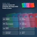 LIBRETA OXFORD A5 GRAPADA 48 HOJAS 90G PAUTA 3,5MM - resumen de atributos