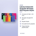 LIBRETA OXFORD A5 GRAPADA 48 HOJAS 90G RAYADO SEYÈS - características principales