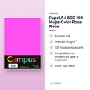 PAPEL A4 80G 100 HOJAS COLOR ROSA NEON - características principales
